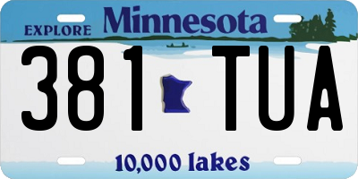 MN license plate 381TUA