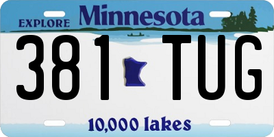 MN license plate 381TUG