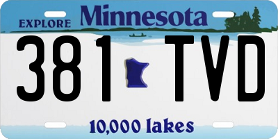 MN license plate 381TVD