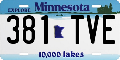MN license plate 381TVE