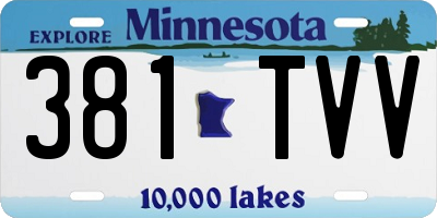 MN license plate 381TVV