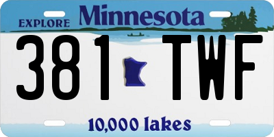 MN license plate 381TWF