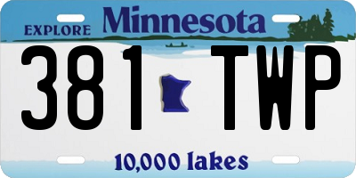 MN license plate 381TWP
