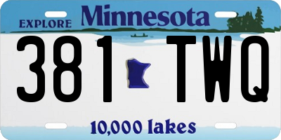 MN license plate 381TWQ