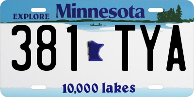 MN license plate 381TYA