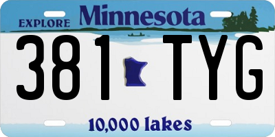 MN license plate 381TYG