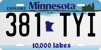 MN license plate 381TYI