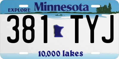 MN license plate 381TYJ