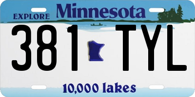 MN license plate 381TYL