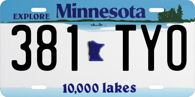 MN license plate 381TYO
