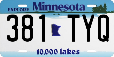 MN license plate 381TYQ