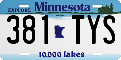 MN license plate 381TYS