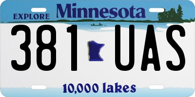 MN license plate 381UAS