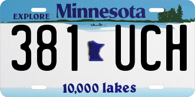 MN license plate 381UCH