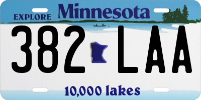 MN license plate 382LAA