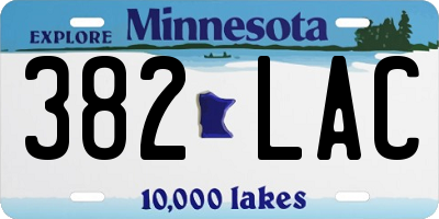 MN license plate 382LAC