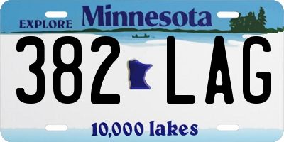 MN license plate 382LAG