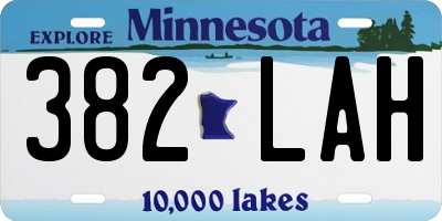 MN license plate 382LAH