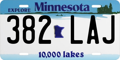 MN license plate 382LAJ