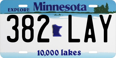 MN license plate 382LAY