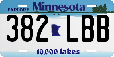 MN license plate 382LBB
