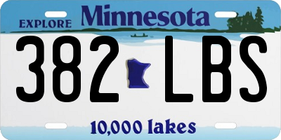 MN license plate 382LBS