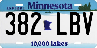 MN license plate 382LBV
