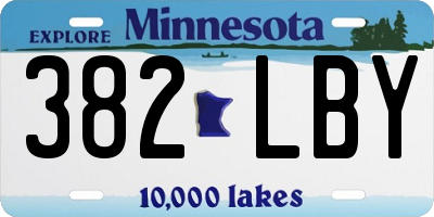 MN license plate 382LBY