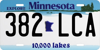MN license plate 382LCA