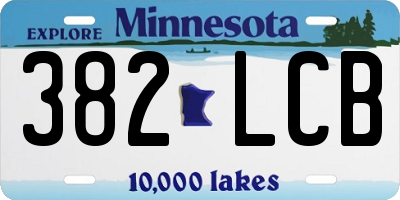 MN license plate 382LCB