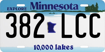 MN license plate 382LCC