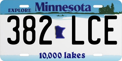 MN license plate 382LCE