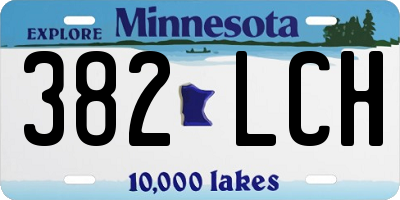 MN license plate 382LCH