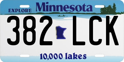 MN license plate 382LCK