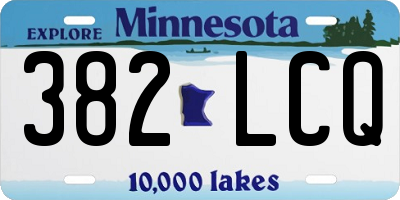 MN license plate 382LCQ
