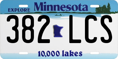 MN license plate 382LCS