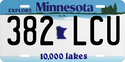 MN license plate 382LCU