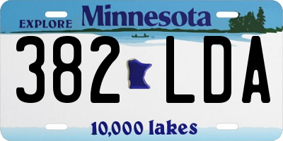 MN license plate 382LDA