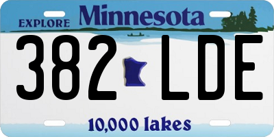 MN license plate 382LDE
