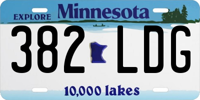 MN license plate 382LDG