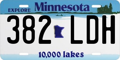 MN license plate 382LDH