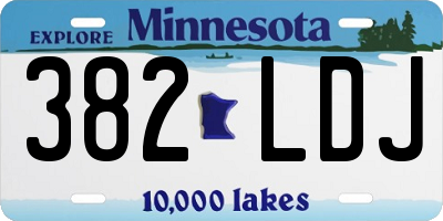 MN license plate 382LDJ