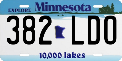 MN license plate 382LDO