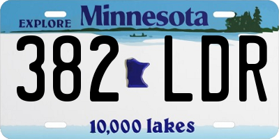 MN license plate 382LDR