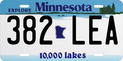 MN license plate 382LEA