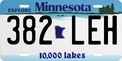 MN license plate 382LEH