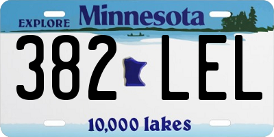 MN license plate 382LEL
