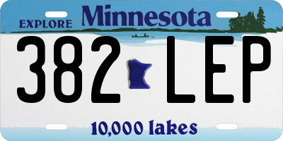 MN license plate 382LEP