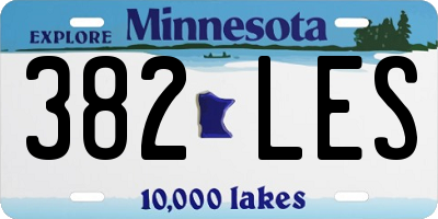 MN license plate 382LES