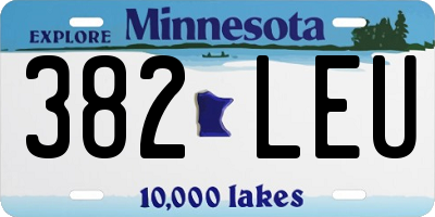 MN license plate 382LEU